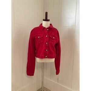 Cato Girls Red Denim Jacket, Size XL